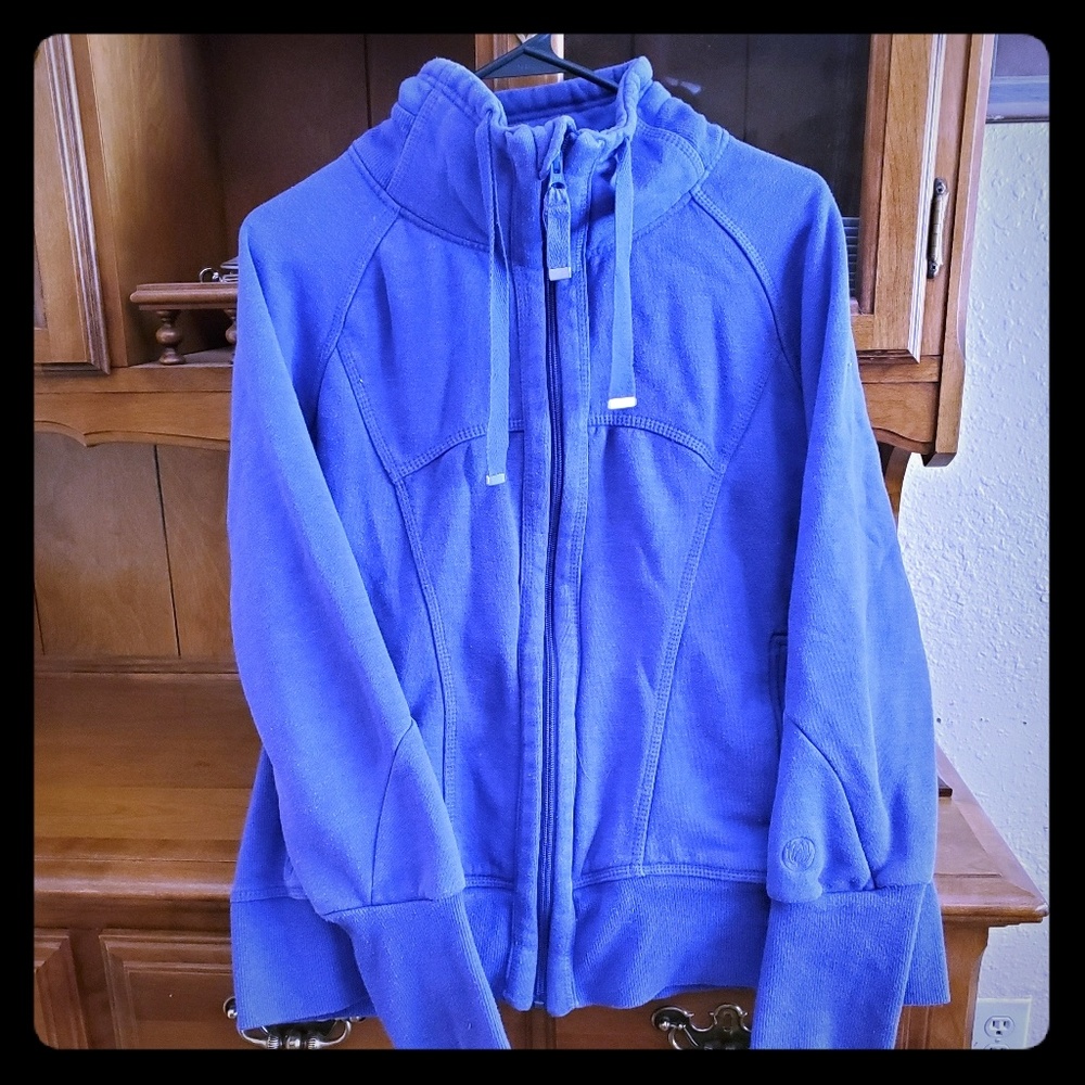 Purple zip up sweater